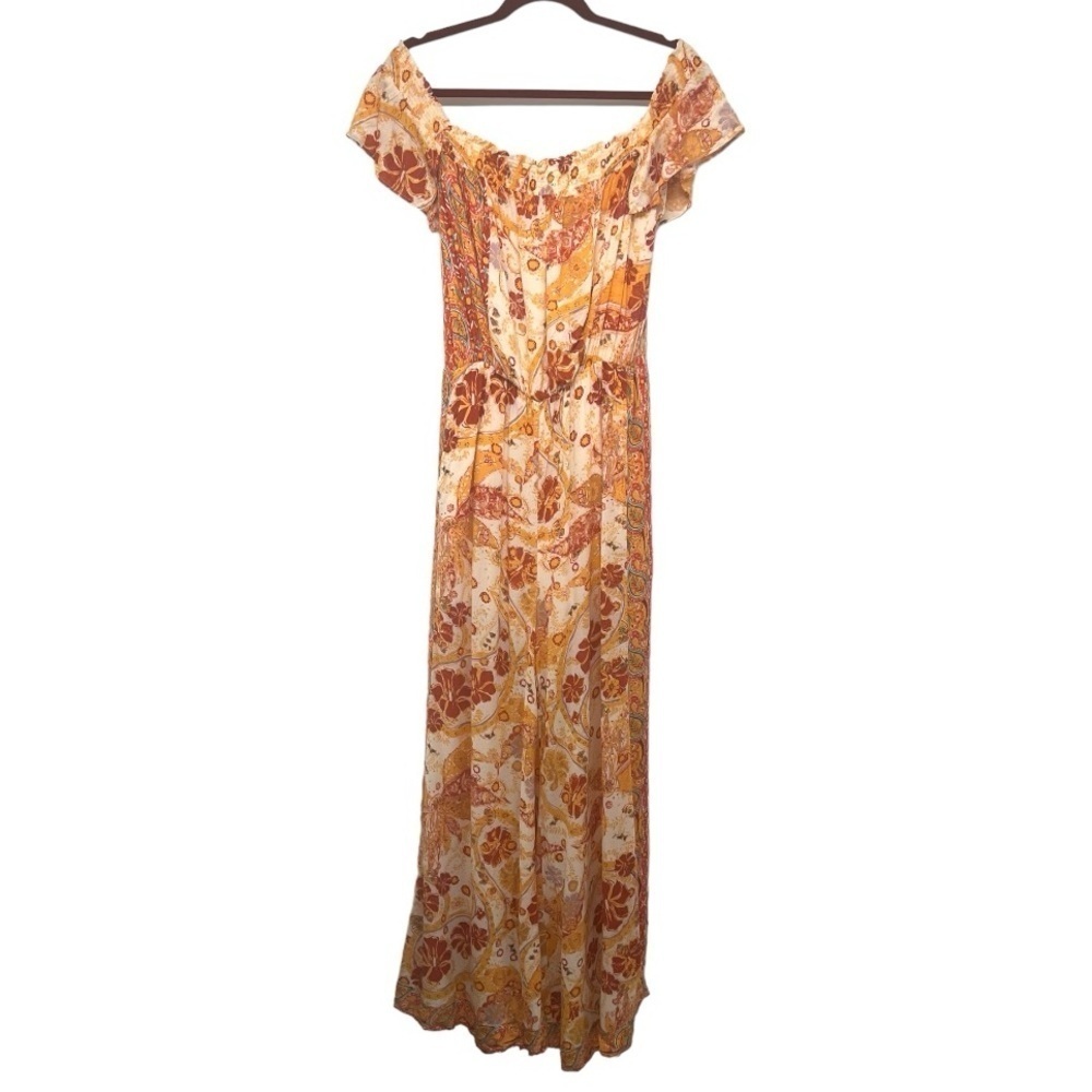 Free People Carmen Printed Off The Shoulder Wide Leg Jumpsuit Women’s Small - Picture 7 of 15